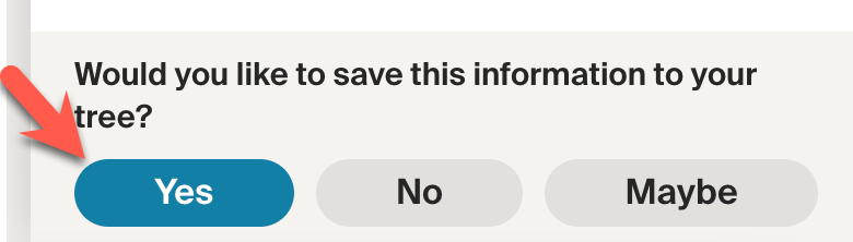 Click Yes, No, or Maybe