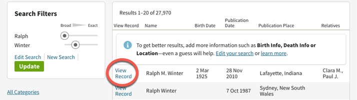 Click Birth, Marriage, & Death