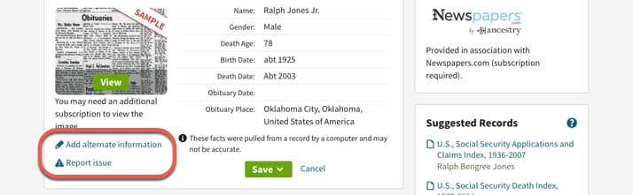 Click Birth, Marriage, & Death